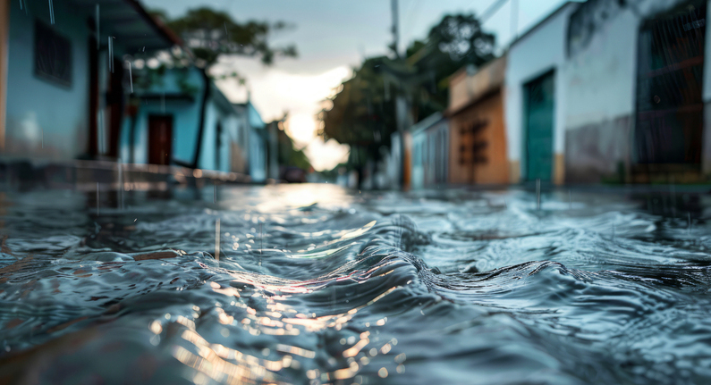 Enchente em área urbana | Crédito: Divulgação